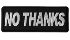 No Thanks Patch - 4x1.5 inch