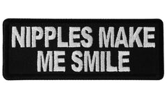 Nipples Make Me Smile Patch - 4x1.5 inch