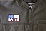 American Flag Vet Patch With Black Border - 3x2 inch