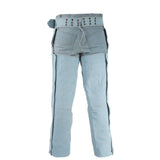 Woman's Denim Look Leather Chaps, Chaps, [product_description] - Rhino Gear