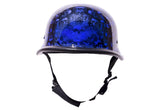 Blue Skull Graveyard German Novelty Motorcycle Helmet, Novelty Helmets, [product_description] - Rhino Gear
