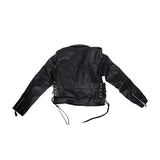 Teens Leather Motorcycle Jacket With Side Laces, Kid's Leather, [product_description] - Rhino Gear