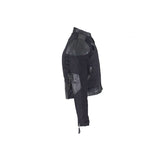 Kids Black Denim and Leather Jacket with Side Laces, Kid's Leather, [product_description] - Rhino Gear