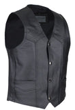 Kids Classic Leather Vest, Kid's Leather, [product_description] - Rhino Gear