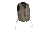 Kids Brown Classic Leather Vest with Side Laces, Kid's Leather, [product_description] - Rhino Gear