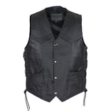 Kids Classic Leather Vest With Side Laces, Kid's Leather, [product_description] - Rhino Gear
