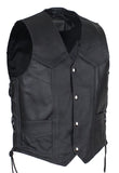 Kids Classic Leather Vest With Side Laces, Kid's Leather, [product_description] - Rhino Gear