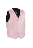 Kids Pink Classic Leather Motorcycle Vest, Kid's Leather, [product_description] - Rhino Gear