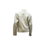 Womens Soft Leather Jacket White With Black & Pink Stripes, Woman's Jackets, [product_description] - Rhino Gear