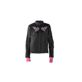 Women's Textile Jacket With Pink Hoodie & Butterfly, Woman's Jackets, [product_description] - Rhino Gear