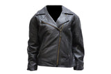 Womens Classic Leather Jacket With Braid, Woman's Jackets, [product_description] - Rhino Gear