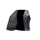 Women's Studded Leather Motorcycle Vest With Concealed Carry Pockets, Woman's Vests, [product_description] - Rhino Gear