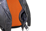 Mens Classic Premium Heavy Duty Motorcycle Jacket With Side Laces, Men's Leather Jacket, [product_description] - Rhino Gear
