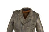 Men's Brown Classic Motorcycle Jacket with Gun Pockets, Men's Leather Jacket, [product_description] - Rhino Gear