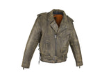 Men's Brown Classic Motorcycle Jacket with Gun Pockets, Men's Leather Jacket, [product_description] - Rhino Gear