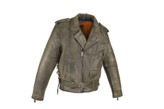 Men's Brown Classic Motorcycle Jacket with Gun Pockets, Men's Leather Jacket, [product_description] - Rhino Gear