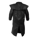 Men's Premium Leather Duster Jacket With Removable Cape And Liner, Men's Leather Jacket, [product_description] - Rhino Gear