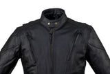 Mens Leather Racer Jacket with Side Laces, Men's Leather Jacket, [product_description] - Rhino Gear