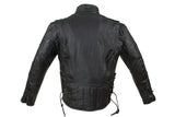 Mens Leather Racer Jacket with Side Laces, Men's Leather Jacket, [product_description] - Rhino Gear