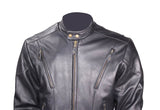 Men's Racer Jacket Heavy Duty With Zipper Vents, Men's Leather Jacket, [product_description] - Rhino Gear