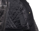 Men's Racer Heavy Jacket Black With Reflective Piping, Men's Leather Jacket, [product_description] - Rhino Gear