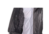 Mens Leather Racer Motorcycle Jacket With Flames And Reflective Piping, Men's Leather Jacket, [product_description] - Rhino Gear