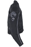 Men's Textile Motorcycle Jacket with Reflective Skull, Men's Leather Jacket, [product_description] - Rhino Gear