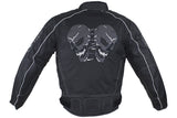 Men's Textile Motorcycle Jacket with Reflective Skull, Men's Leather Jacket, [product_description] - Rhino Gear