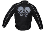 Men's Textile Motorcycle Jacket with Reflective Skull, Men's Leather Jacket, [product_description] - Rhino Gear