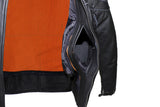 Mens Premium Heavy Duty Leather Racing Motorcycle Jacket With Reflective Striping, Men's Leather Jacket, [product_description] - Rhino Gear