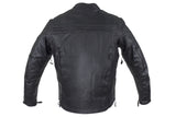 Mens Premium Heavy Duty Leather Racing Motorcycle Jacket With Reflective Striping, Men's Leather Jacket, [product_description] - Rhino Gear