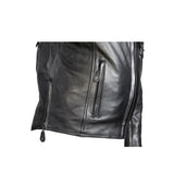 Mens Leather Jacket With Reflective Skulls, Men's Leather Jacket, [product_description] - Rhino Gear