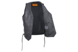 Mens Leather Vest With Multi Pockets And Inside Gun Pockets, Men's Vest, [product_description] - Rhino Gear