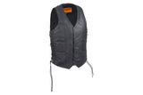 Mens Leather Vest With Multi Pockets And Inside Gun Pockets, Men's Vest, [product_description] - Rhino Gear