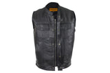 Motorcycle Club Leather Vest With Zipper - Sons of Anarchy, Men's Vests, [product_description] - Rhino Gear