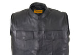 Motorcycle Club Leather Vest With Zipper - Sons of Anarchy, Men's Vests, [product_description] - Rhino Gear