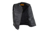Motorcycle Club Leather Vest With Zipper - Sons of Anarchy, Men's Vests, [product_description] - Rhino Gear