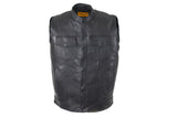 Motorcycle Club Leather Vest With Zipper - Sons of Anarchy, Men's Vests, [product_description] - Rhino Gear
