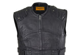 Men's Genuine Leather Replica Swat Tactical Vest With Conceal Pockets, Men's Vest, [product_description] - Rhino Gear