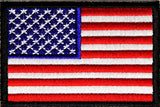 American Flag PATCH with Black Borders - 3x2 inch, Patch, [product_description] - Rhino Gear