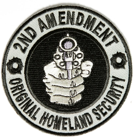 2nd Amendment Original Homeland Security Gun PATCH - 3x3 inch