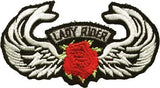 Wings Lady Rider and Rose Patch 6" x 11", Patch, [product_description] - Rhino Gear