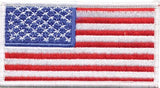 American Flag with White Border Patch 2.5" x 3", Patch, [product_description] - Rhino Gear