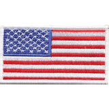 American Flag with White Border Patch 2.5" x 3", Patch, [product_description] - Rhino Gear