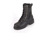 Women's Biker Boots With Lace Up Front & Side Zipper, Men's Boot, [product_description] - Rhino Gear