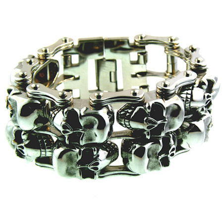 10 Skull Stainless Bracelet - Primary Chain