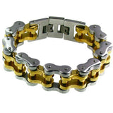 Stainless Steel Heavy Duty Gold/Silver Biker Chain Bracelet, , [product_description] - Rhino Gear
